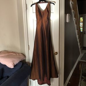 Beautiful Copper Brown Full Length Dress